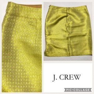 J CREW SPRING GREEN PENCIL SKIRT- 8